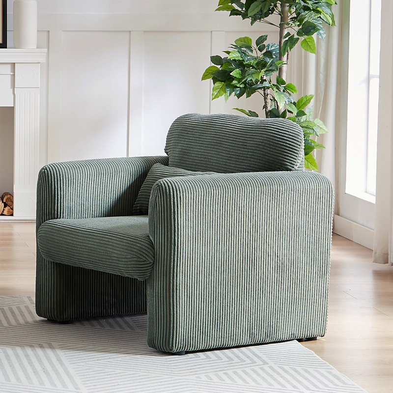 Single Sofa Lounge Chairs Single Sofa with Support Pillow for Apartment Living Room Bedroom